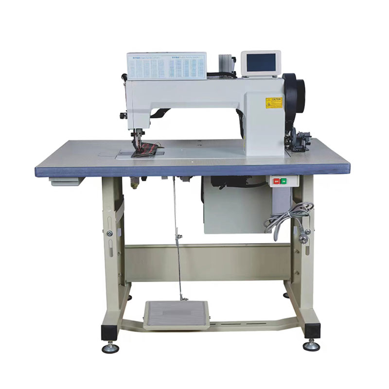 Mesin Jahit Corak Garisan Tanda Komputer Double Needle Platform